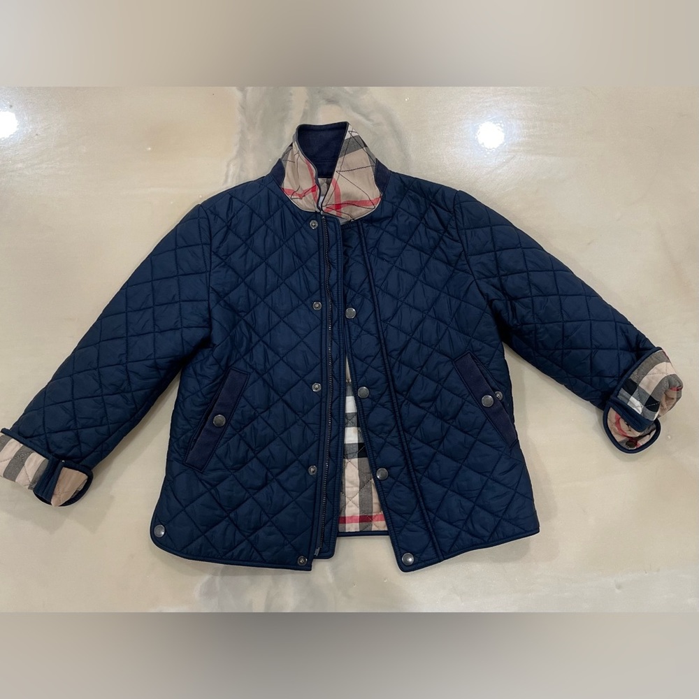 Kids Burberry Jacket SZ 7 Navy blue